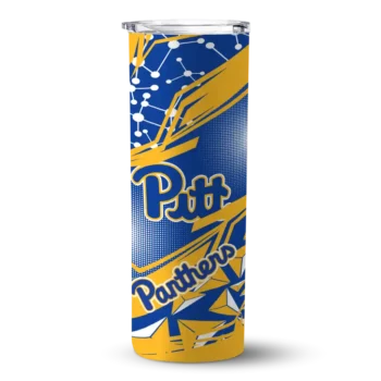 Personalized Pittsburgh Panthers Helmet Clash Royal Blue Skinny Tumbler
