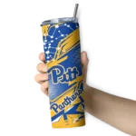 personalized-pittsburgh-panthers-helmet-clash-royal-blue-skinny-tumbler-best-selling.webp