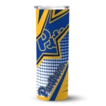 personalized-pittsburgh-panthers-web-stripes-royal-blue-white-skinny-tumbler-best-selling.webp