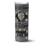 personalized-purdue-boilermakers-chevron-v-gold-gray-skinny-tumbler-best-selling.webp