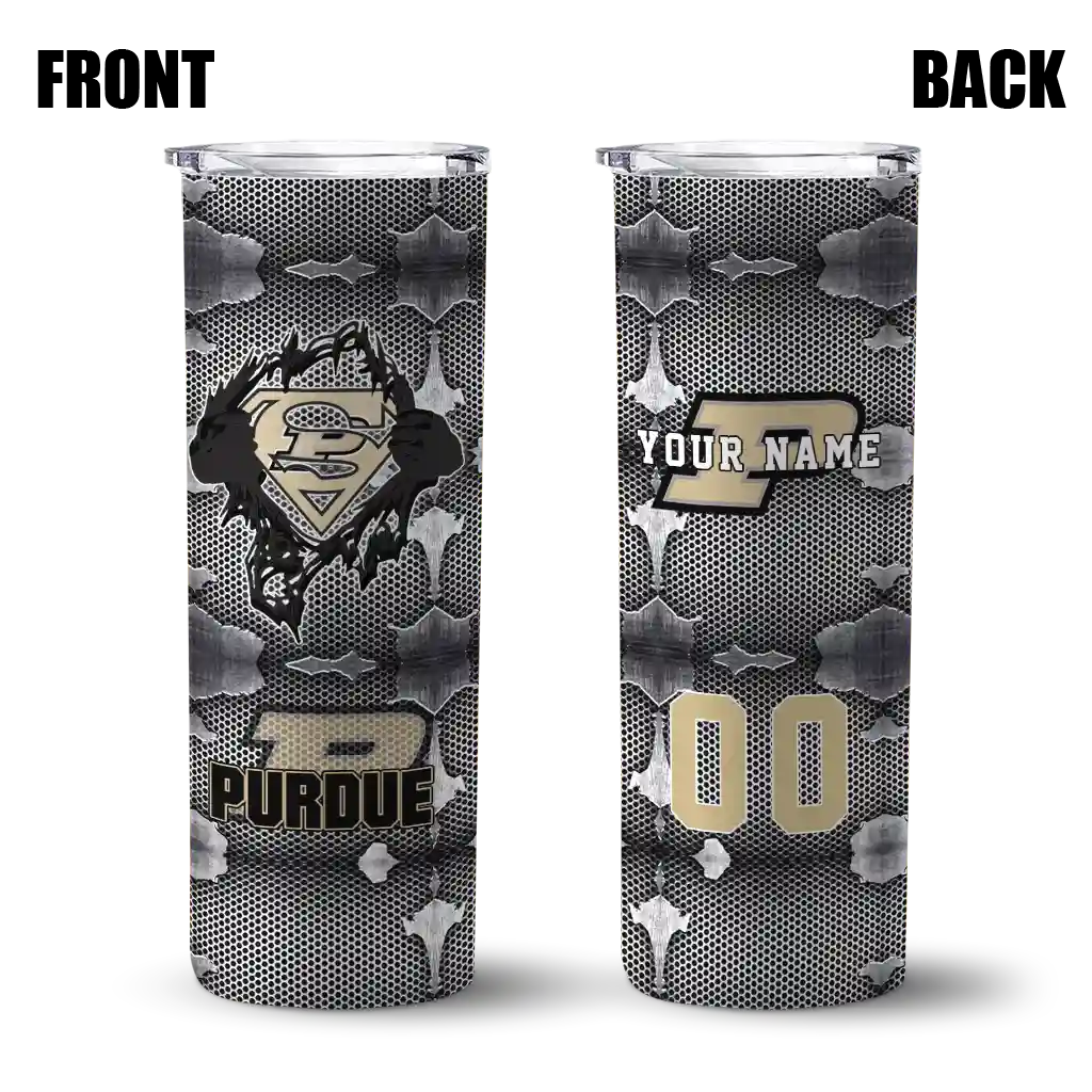 personalized-purdue-boilermakers-chevron-v-gold-gray-skinny-tumbler-fashion-forward.webp