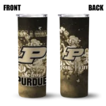 personalized-purdue-boilermakers-rose-romance-gold-black-skinny-tumbler-best-selling.webp