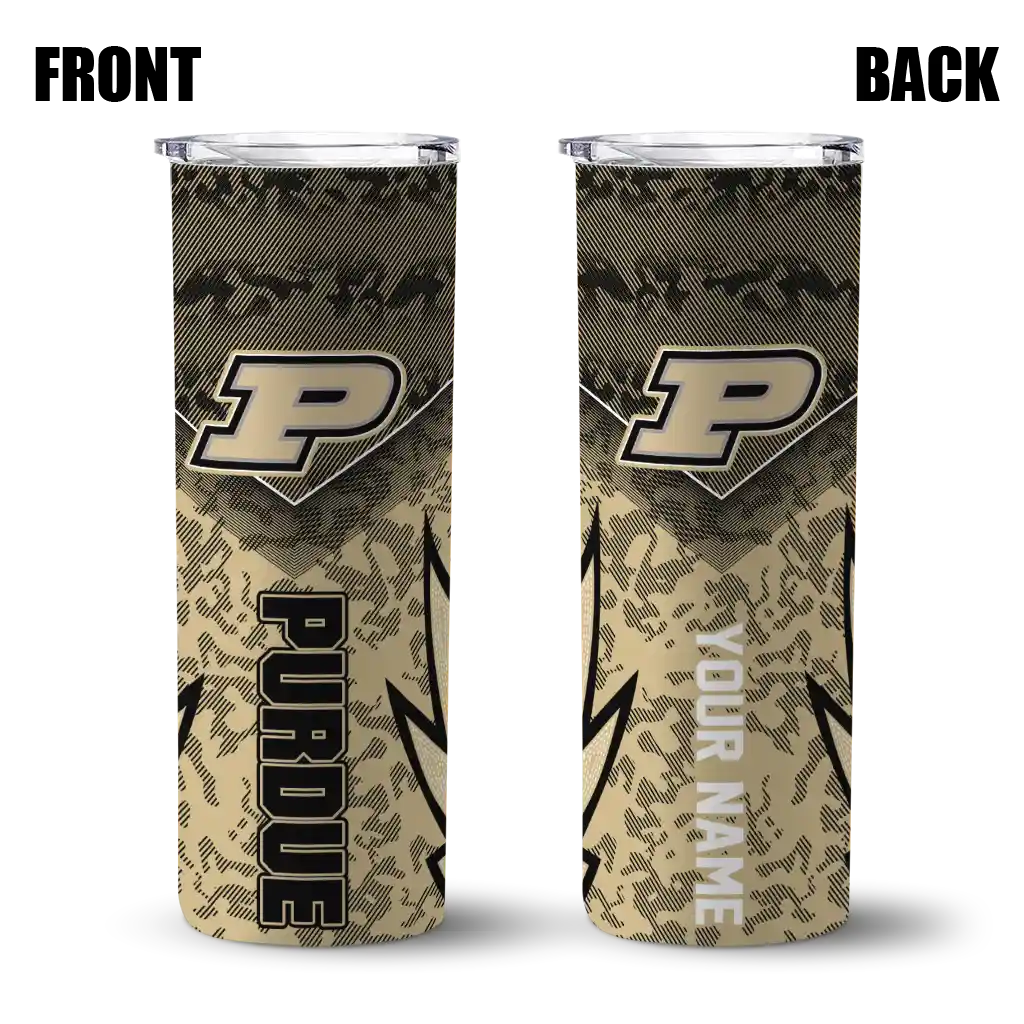 personalized-purdue-boilermakers-spiral-burst-print-gold-skinny-tumbler-fashion-forward-1.webp