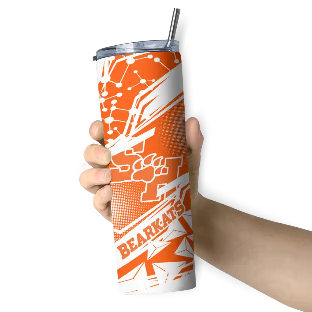 personalized-sam-houston-bearkats-helmet-clash-orange-skinny-tumbler-premium-grade.webp