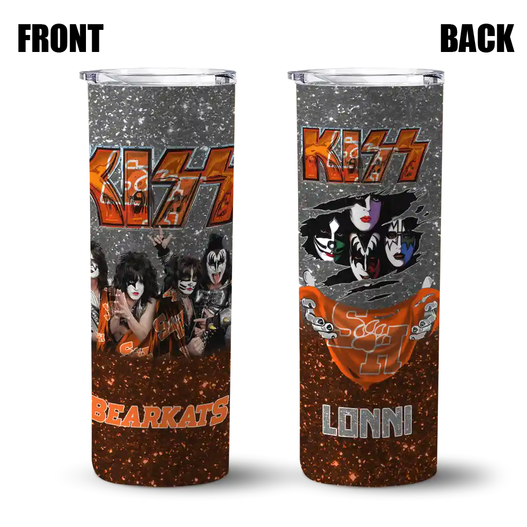 personalized-sam-houston-bearkats-kiss-band-white-skinny-tumbler-fashion-forward-1-1.webp