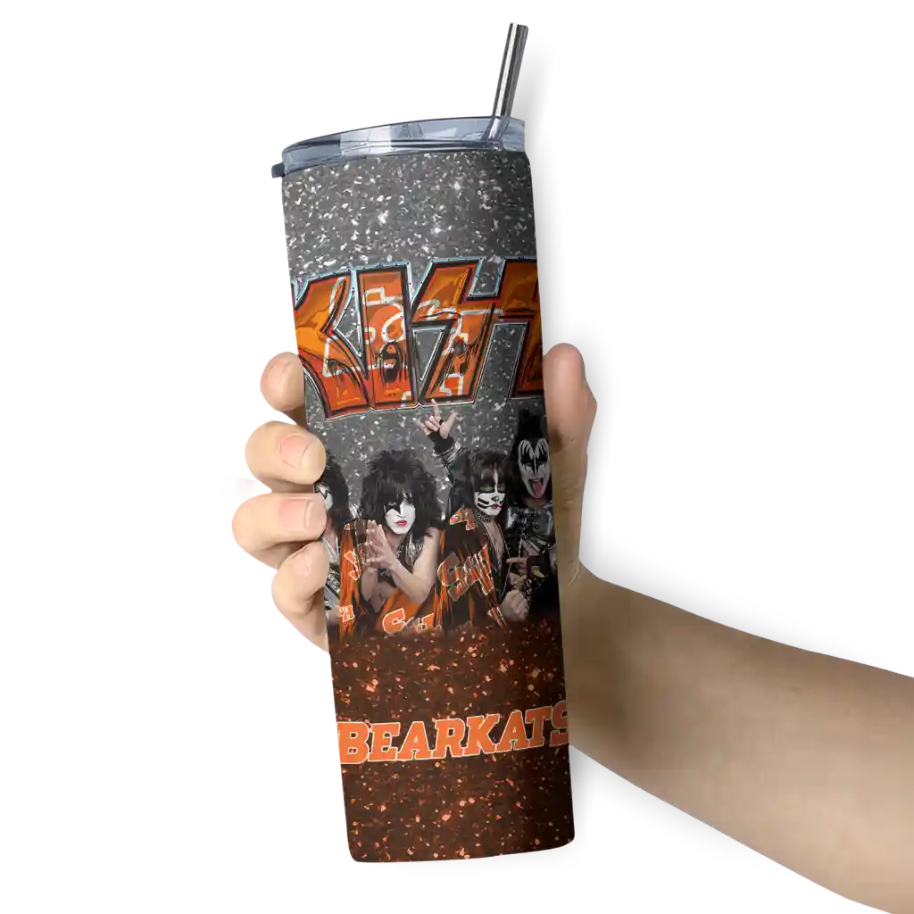 personalized-sam-houston-bearkats-kiss-band-white-skinny-tumbler-premium-grade-1.webp