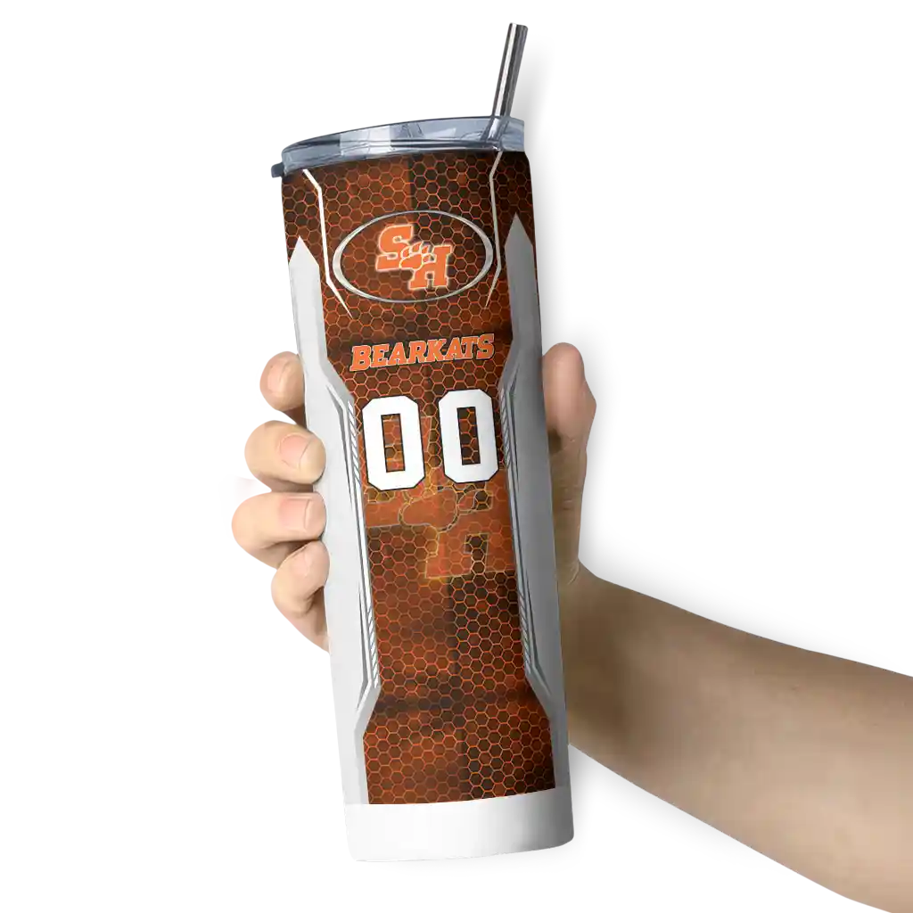 personalized-sam-houston-bearkats-stacked-diamond-orange-skinny-tumbler-premium-grade.webp
