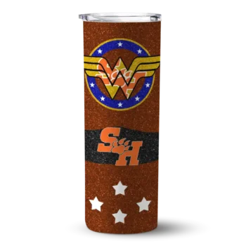 Personalized Sam Houston Bearkats Star Cluster Orange Skinny Tumbler