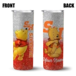 personalized-sam-houston-bearkats-winnie-the-pooh-orange-gray-skinny-tumbler-best-selling.webp