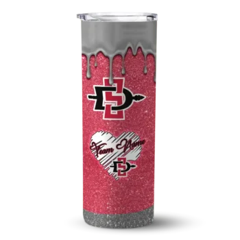 San Diego State Aztecs Tumber - Personalized Pixel Fade Skinny Red