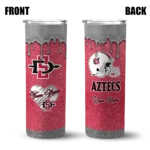 personalized-san-diego-state-aztecs-pixel-fade-red-skinny-tumbler-best-selling.webp