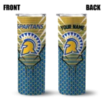 personalized-san-jose-state-spartans-chevron-stripes-blue-skinny-tumbler-best-selling.webp