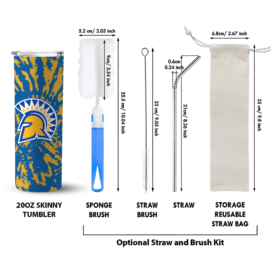 personalized-san-jose-state-spartans-metallic-grid-blue-skinny-tumbler-new-arrival.webp
