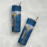 personalized-san-jose-state-spartans-sparkle-drip-blue-skinny-tumbler-best-selling.webp
