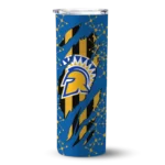 personalized-san-jose-state-spartans-star-pop-blue-black-skinny-tumbler-best-selling.webp