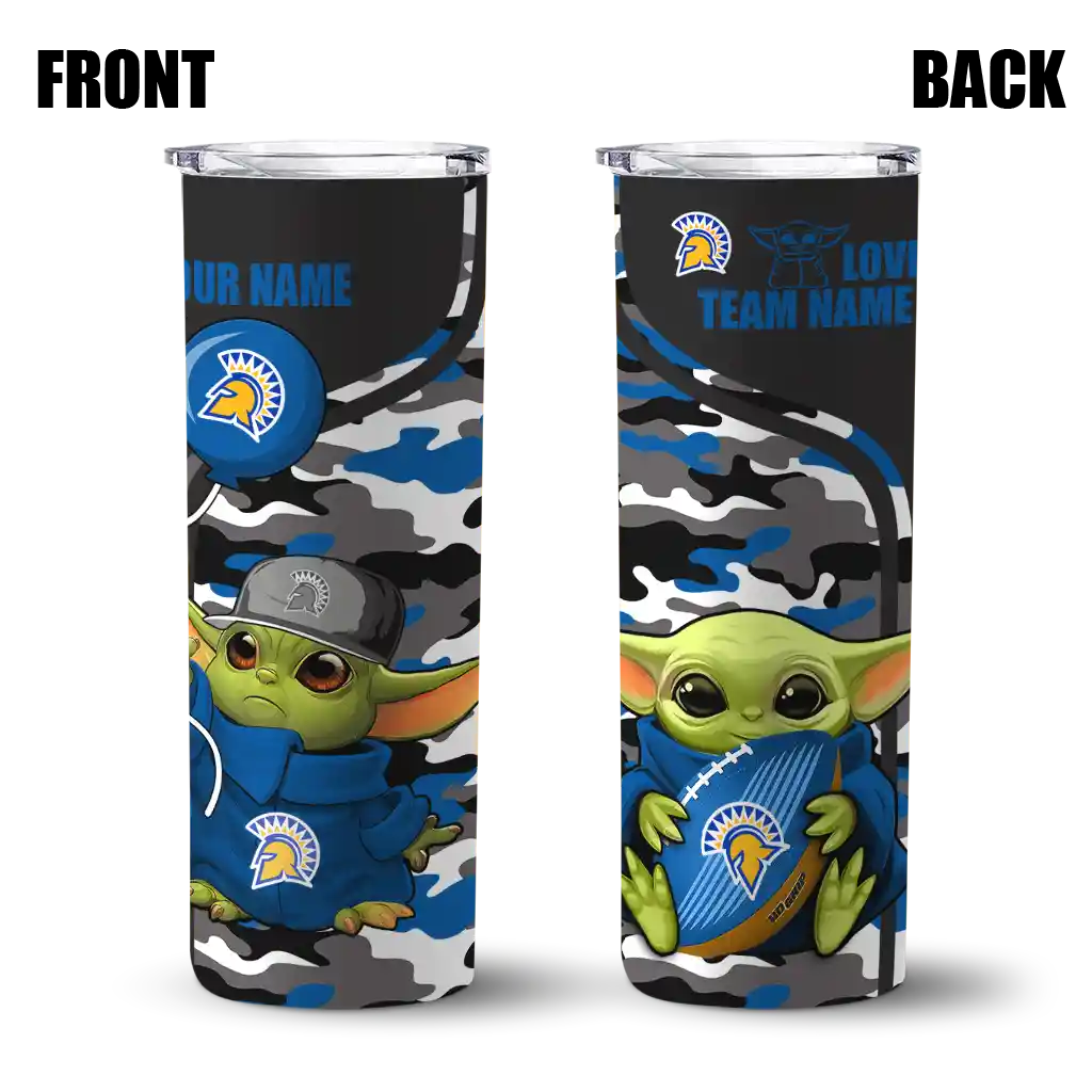 personalized-san-jose-state-spartans-yoda-camo-blue-black-skinny-tumbler-fashion-forward-2.webp
