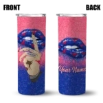 personalized-smu-mustangs-sparkle-lips-blue-skinny-tumbler-best-selling-1.webp