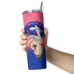 personalized-smu-mustangs-sparkle-lips-blue-skinny-tumbler-best-selling-1.webp