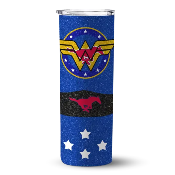 personalized smu mustangs star cluster blue skinny tumbler best selling