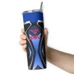 personalized-smu-mustangs-superman-emblem-blue-black-skinny-tumbler-best-selling.webp