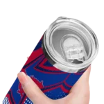personalized-smu-mustangs-web-stripes-blue-white-skinny-tumbler-best-selling.webp