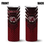 personalized-south-carolina-gamecocks-chevron-stripes-garnet-skinny-tumbler-best-selling.webp
