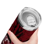 personalized-south-carolina-gamecocks-metallic-grid-garnet-skinny-tumbler-best-selling.webp