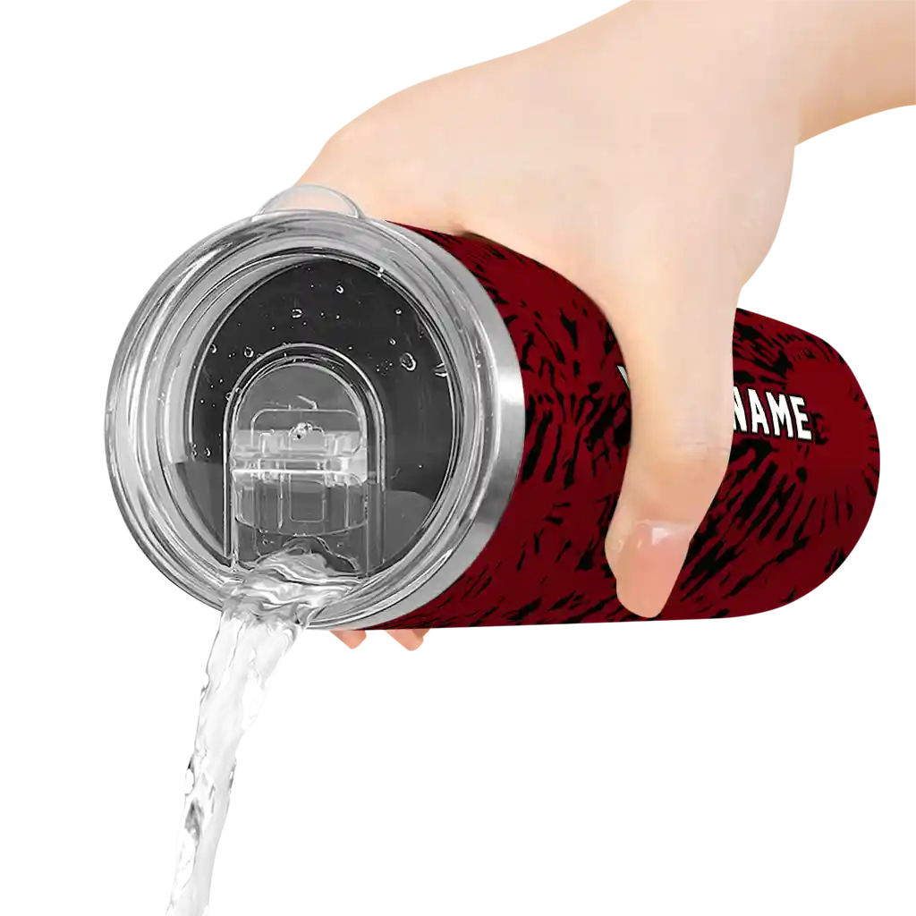 personalized-south-carolina-gamecocks-metallic-grid-garnet-skinny-tumbler-latest-model.webp