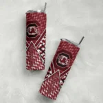 personalized-south-carolina-gamecocks-monogram-burst-garnet-white-skinny-tumbler-best-selling.webp