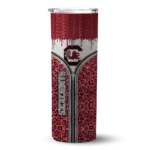 personalized-south-carolina-gamecocks-sparkle-drip-garnet-skinny-tumbler-best-selling.webp