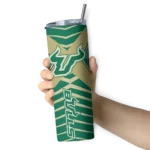 personalized-south-florida-bulls-camo-texture-green-skinny-tumbler-best-selling.webp