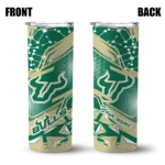 personalized-south-florida-bulls-helmet-clash-green-skinny-tumbler-best-selling.webp