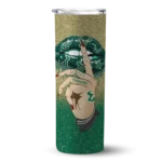 personalized-south-florida-bulls-sparkle-lips-green-skinny-tumbler-best-selling-2.webp