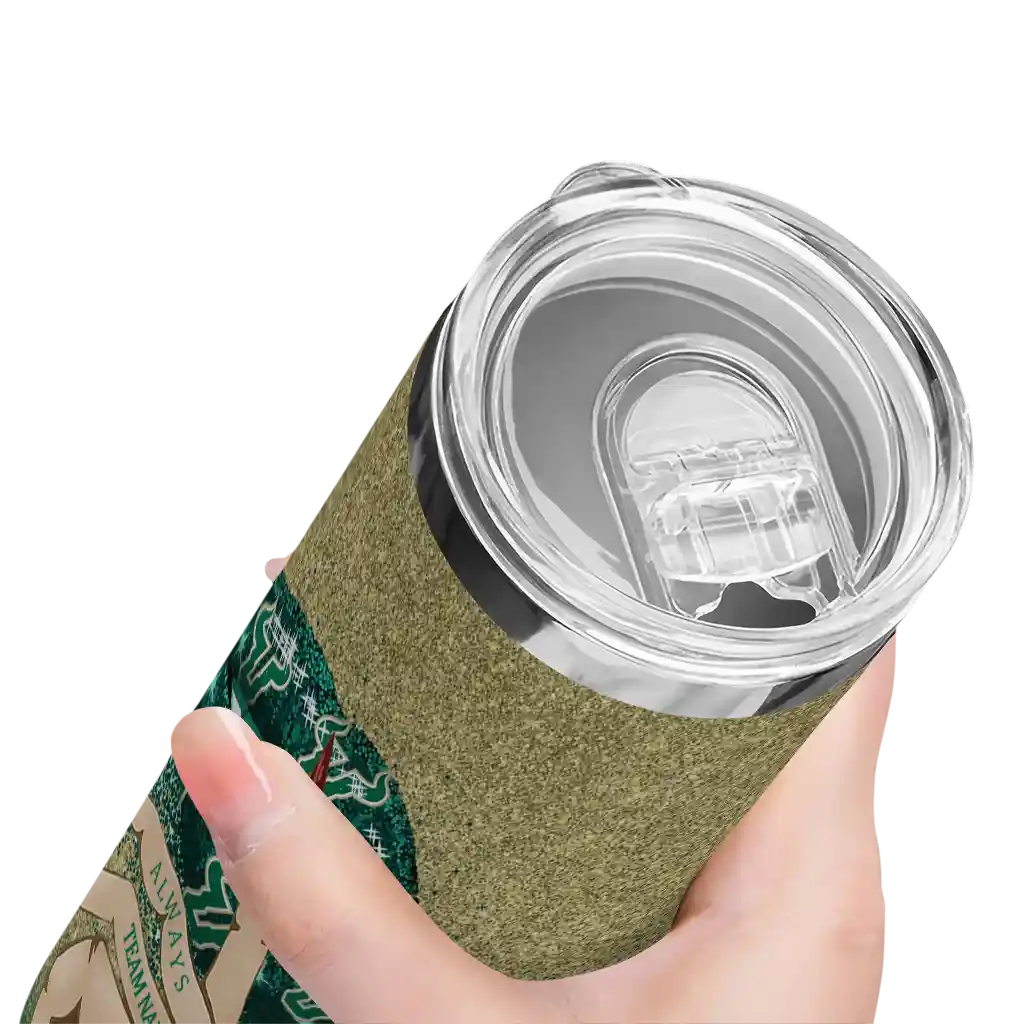 personalized-south-florida-bulls-sparkle-lips-green-skinny-tumbler-high-quality.webp