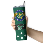 personalized-south-florida-bulls-star-cluster-green-skinny-tumbler-best-selling-1.webp