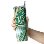 personalized-south-florida-bulls-web-stripes-green-white-skinny-tumbler-best-selling-1.webp