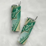 personalized-south-florida-bulls-web-stripes-green-white-skinny-tumbler-best-selling.webp