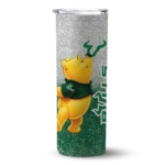 personalized-south-florida-bulls-winnie-the-pooh-green-gray-skinny-tumbler-best-selling.webp
