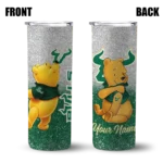personalized-south-florida-bulls-winnie-the-pooh-green-gray-skinny-tumbler-best-selling.webp