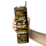 personalized-southern-miss-golden-eagles-chevron-patch-black-skinny-tumbler-best-selling.webp
