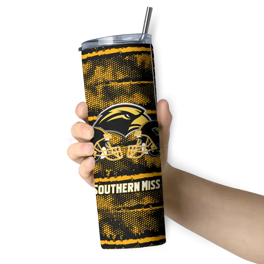 personalized-southern-miss-golden-eagles-chevron-patch-black-skinny-tumbler-premium-grade.webp
