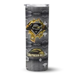 personalized-southern-miss-golden-eagles-chevron-v-black-gray-skinny-tumbler-best-selling.webp