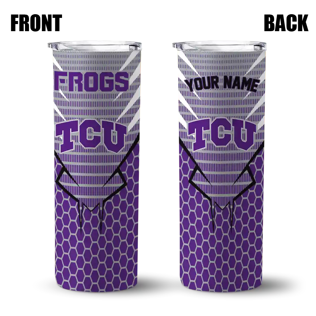 personalized-tcu-horned-frogs-chevron-stripes-purple-skinny-tumbler-fashion-forward.webp