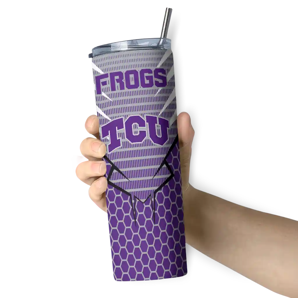 personalized-tcu-horned-frogs-chevron-stripes-purple-skinny-tumbler-premium-grade.webp