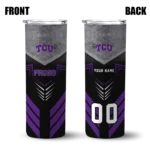 personalized-tcu-horned-frogs-hexagon-honeycomb-purple-black-skinny-tumbler-best-selling.webp