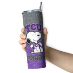 personalized-tcu-horned-frogs-snoopy-attitude-purple-skinny-tumbler-best-selling.webp