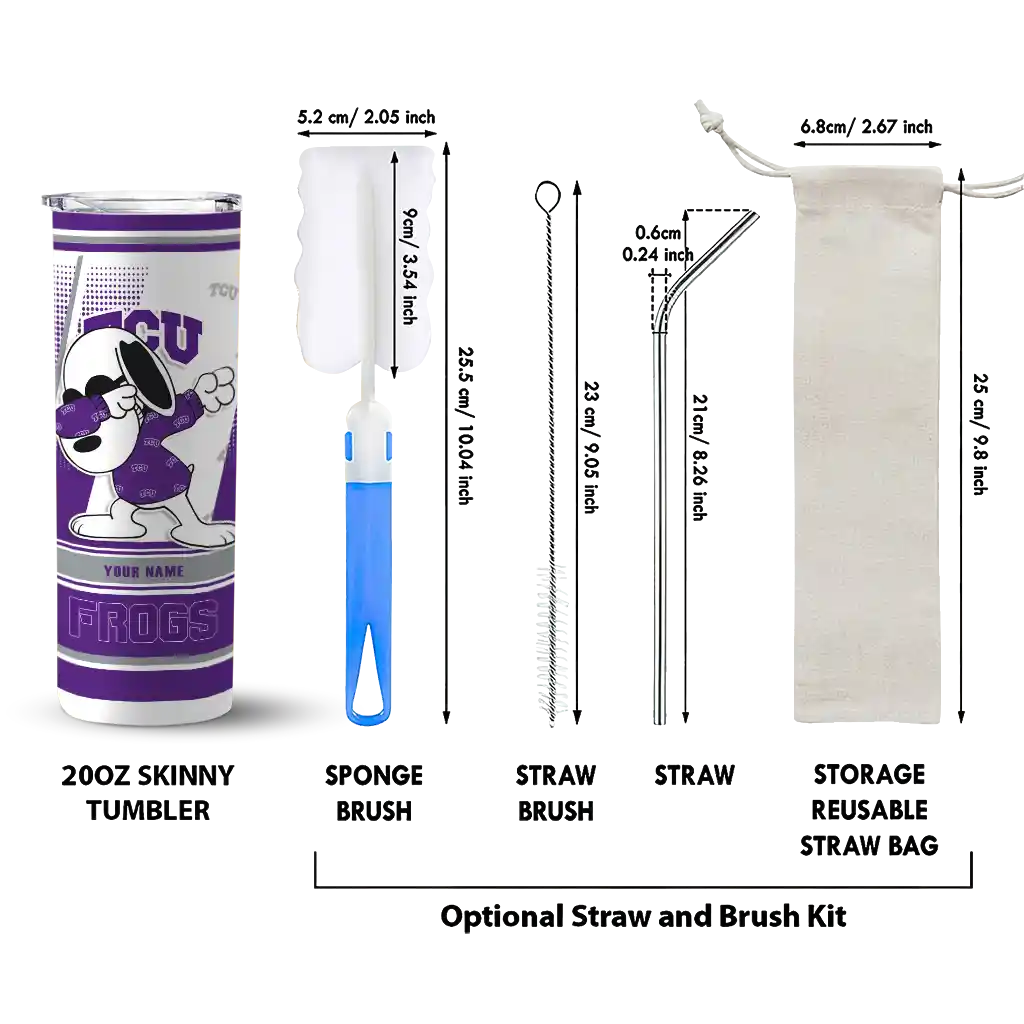 personalized-tcu-horned-frogs-snoopy-dog-purple-white-skinny-tumbler-new-arrival.webp