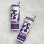 personalized-tcu-horned-frogs-snoopy-dog-purple-white-skinny-tumbler-best-selling-1.webp