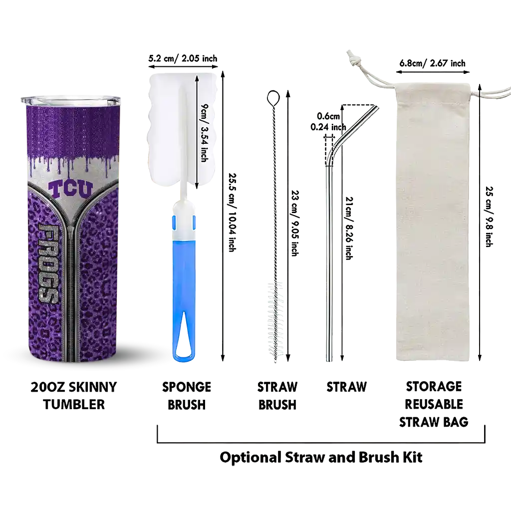 personalized-tcu-horned-frogs-sparkle-drip-purple-skinny-tumbler-new-arrival.webp