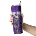 personalized-tcu-horned-frogs-sparkle-drip-purple-skinny-tumbler-best-selling.webp